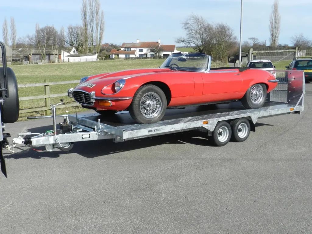 Bateson PT44 hydraulic tilt trailer, 14ft twin-axle machinery trailer
